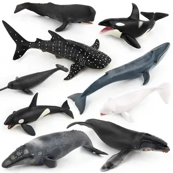 2021 Nové Simulácie Veľryba Zvierat Obrázok Zberateľskú Hračky Tichom Zvierat Poznanie Akčné Figúrky Deti Pevné Plastové Hračky Cementu