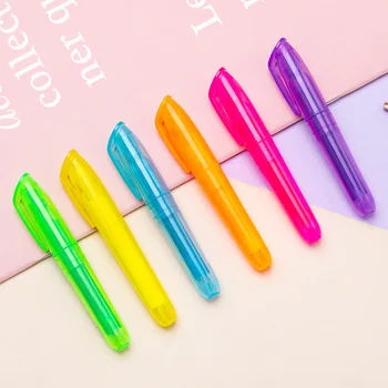 6PCS Pero, Zvýrazňovač, Fluorescenčné Perá Candy Farby Značky Perá pastel Writting Maľovanie Značky kancelárske potreby Školy Supplie