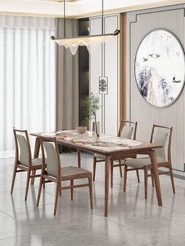 Kombinácia masívneho dreva a skaly rada jedálenské stoly a stoličky malé domáce typ moderný jednoduchý ľahký extravagantné tabuľka