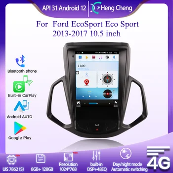 10.5-palcový Pre Ford EcoSport Eko Šport Roky 2013-2018 Smart Multimediálne Video Prehrávač, Rádio GPS CarPlay 4G Android 12 Navigácia