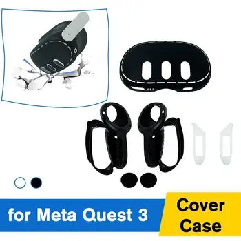 10-v-1 Silikónový Kryt Regulátora Prípade Meta Quest 3 VR Headset Rukoväť Chránič Hlavy, Tváre Kryt Oko Pad Rukoväť Tlačidlo Spp