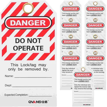 10pcs Lockout Značky Nebezpečenstvo Značky Nie sú v Prevádzke Značky Lockout Visí Značky pre Výrobné Zariadenia