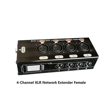 1Pair 4-Kanál 3-Pin XLR Audio a DMX cez Sieťový Kábel Extender, DMX512 Signál Siete Extender 1 Muž+1 Žena