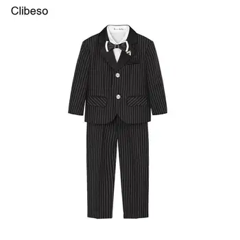 2024 Clibeso Chlapec Dieťa Svadobný Oblek Nastaviť Elegantné Detské Chlapčenské Odevy Teenagerov Grad Noc Kostýmy Detí Gentleman Hosť Oblečenie