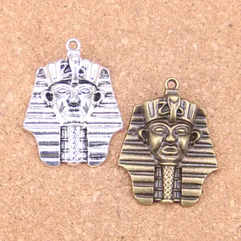 20pcs Charms Egyptský Kráľ Tut Tutankhamen 36x28mm Starožitné Prívesky,Ročník Tibetskej Strieborné Šperky,DIY Náramok Náhrdelník