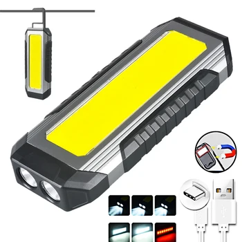 4000mAh KLASU Pracovné Svetlo USB Nabíjateľná LED Baterka Power Bank 18650 Prenosné Camping Lampa S Magnetom Vodotesné Svietidlo