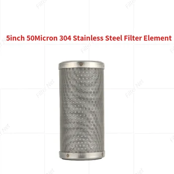 5inch 304 Nerezovej Ocele 50Microns Filter Element Vody, Filter z Nerezovej Ocele Kazetu Znovu Vr rosion Odolné Priemyselné