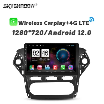 720P 8G+256G 8Core DSP SIM Carplay Auto Android 13.0 Auto DVD Prehrávač Mapy GPS, WIFI, Bluetooth, RDS Rádia Pre Ford Mondeo 4 2010-2014