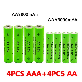 AA + AAA nabíjateľné AA 1,5 V 3800mAh/1,5 V AAA 3000mah Alkalické batérie baterka hračky, hodinky, MP3 prehrávač nahradiť Ni-Mh batérie