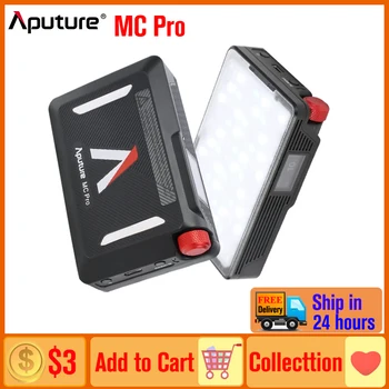 Aputure MC Pro Mini RGBWW Pocket Video Svetlo 2000K-10000K Fotografie Osvetlenie Mini RGB Svetlo, Lampa Video na Youtube Štúdio