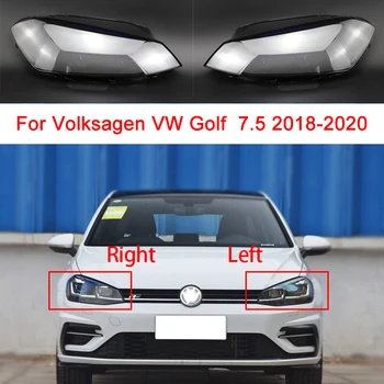 Auto Predné Sklo Svetlometu Kryt Pre Volkswagen VW Golf 7.5 2018 2019 2020 Plexisklo Objektív Nahradiť Tienidlo Jasné Lampa Shell