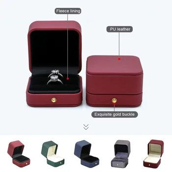 Box Krúžok Filleted Romantický Boxy Skladovanie Dodáva Prípade Svadby Manželstva Svadobné