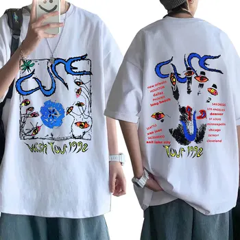 Britská Rocková Kapela Vintage 1992 Liek Wish Tour Koncert T-shirts Mužov Punk Gotický Krátky Rukáv T-shirt Nadrozmerné Bavlnené Tričko