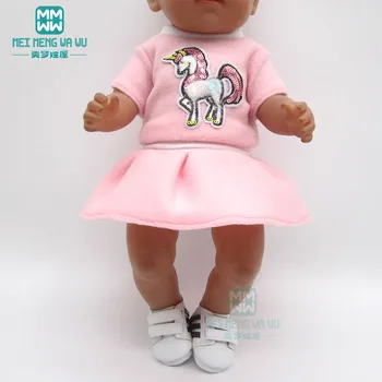 Bábika oblečenie vhodné 43 cm detská hračka new born bábiku a 45 cm American doll športové vyhovovali Ružový, ruža, zelená
