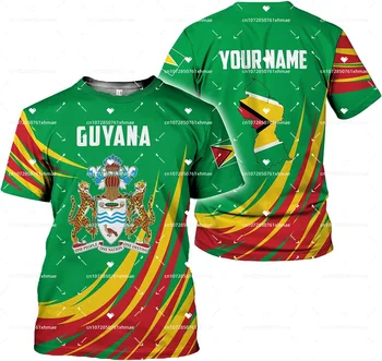 Camiseta personalizada con la bandera de Guyane sk 3D, con la bandera de Guyane de Guyane, para hombres y mujeres