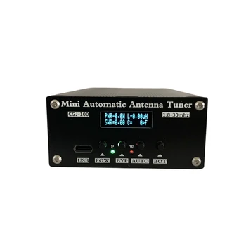 CGJ-100 1.8-30Mhz Mini Automatická Anténa Tuner S 0.91 Palcový OLED Displej Pre 5-100W Krátkovlnné Rádiové Stanice