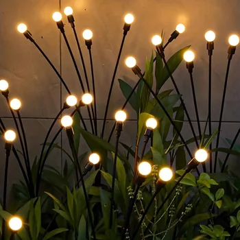 Dekorácie Krajiny Osvetlenie, Solárne LED osvetlenie Vonkajšie Záhradné Ohňostroj Firefly Trávnik Lampy Country House Terasa Balkón Dekor Lampa