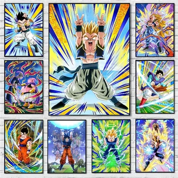 Dragon Ball Plátno Maľby, Anime Postavy Vegeta Majin Buu Veľkú Zbierku Cartoon nástenná maľba Miestnosti Dekorácie Detí Narodeninám