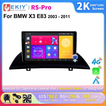 EKIY 2K Obrazovke CarPlay Android, Auto Radio Na BMW X3 E83 2003 - 2011 Multimediálne Video Prehrať Navigáciu Stereo AI Hlas 2 Din DVD