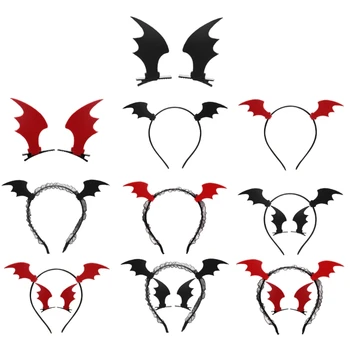 Gotická Krídlo Tvar Vlasov Clip Non-slip Hairband Barrettes pre Batoľa Pigtail