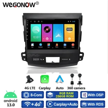 IPS 360 Fotoaparát Carplay 8G+256G Android 13.0 Auto DVD Prehrávač, GPS, WIFI, Bluetooth, RDS Rádia Pre Mitsubishi Outlander Xl 2 2005-2012