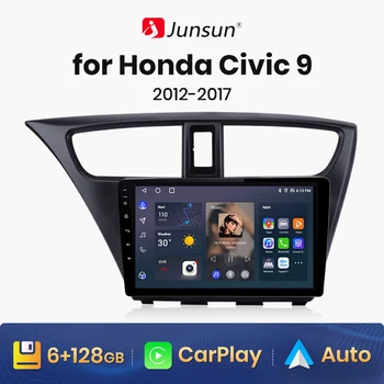 Junsun V1 AI Voice Bezdrôtová CarPlay Android Auto Rádio na Honda Civic Hatchback 2012-2017 4G Auto Multimédiá GPS 2din autoradio