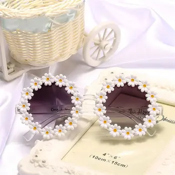 Klasické Daisy Okrúhle slnečné Okuliare Štýlové Ženy/Muži Zrkadlo Slnečné Okuliare UV400 Vysokej Kvality