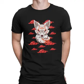 Legendárny Japonský Fox Mužov, T Košele Akatsuki Cloud Anime Bežné Tričká Krátky Rukáv Kolo Krku T-Shirt Čistej Bavlny Pre Dospelých Oblečenie