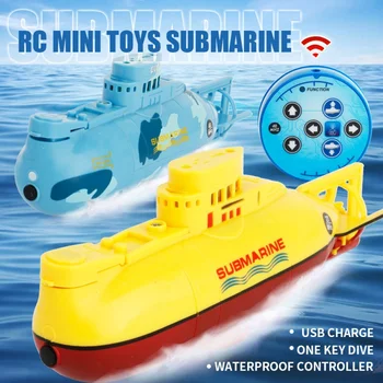 Mini RC Ponorky 0,1 m/s Rýchlosť Bezdrôtového podvodné Diaľkové Ovládanie Lode zapečatené Vodotesný loď Simulačný Model Darček pre Deti Hračka
