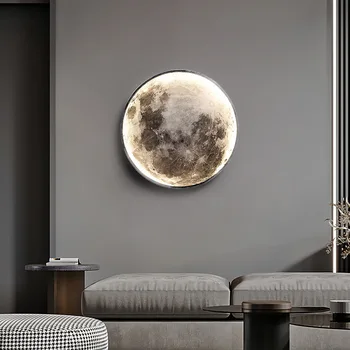 Moderné 3D Moon Led nástenné svietidlo obývacia izba pozadí nástenné svietidlo domáce dekorácie Spálňa nočné osvetlenie chodby, steny svetlo