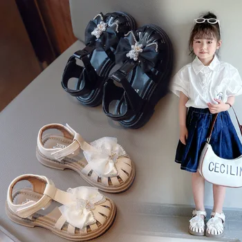 Motýlik Princezná Letné Sandále pre Dievčatá Topánky 2023 Deti Topánky Dieťa Ploché Sandále Deti Plážové Topánky Veľkosť 4 na 9 Rokov