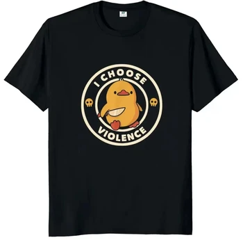 Mám Vybrať Násilia T Shirt Zábavné Kačica Humor Slogan Streetwear Nadrozmerné Bežné Bavlnené O-krku Nadrozmerné T-shirts Mužov Oblečenie