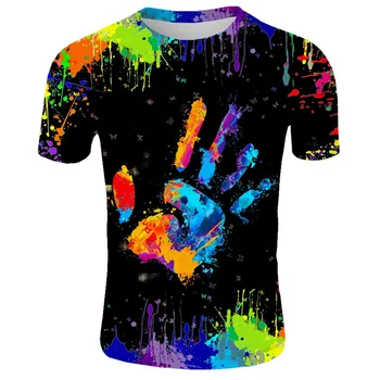 Móda 3D Digital Print t shirt pre Mužov Letné Krátke Sleeve T Košele muž Streetwear Harajuku Tees Topy Zábavné Oblečenie pre Mužov