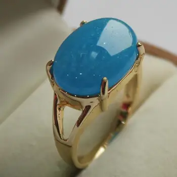 najnovšie dizajnové šperky lady obľúbené JEMNÉ sky blue jade krúžok (7,8,9#)