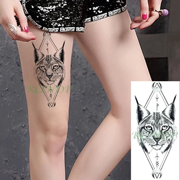 Nepremokavé Dočasné Tetovanie Nálepky hlava tigra mesiac geometrický vzor šípku Falošné Tetovanie Flash rameno nohu Tetovanie pre Dievča Ženy Muži