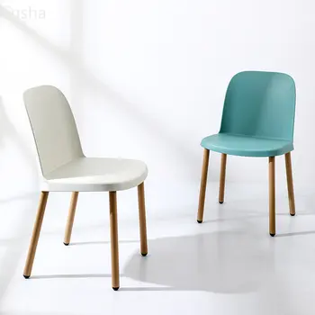 Nordic kaviareň železa bežné jedálenské stoličky domov moderné jednoduché plastové rokovania späť stoličky študent, stôl, stolička, nohy stolice krok stolice