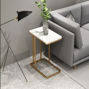 Nordic minimalistický mobile železa spálne, malý konferenčný stolík, moderné mramoru obývacia izba