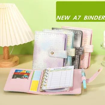 Nové A7 Candy Farby 6 krúžkových PU Notebook Carry-on Rozpočtu Knihy Kožené Binder Notebook Kryt Vestník Kawaii kancelárske potreby