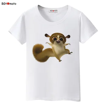 Nový Príchod Roztomilý Malý Veverička T-shirt ženy tvorivé populárne Zábavné tričká Značky kvalitné Letné Topy Tees