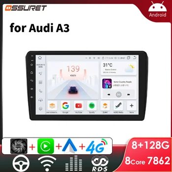 OSSURET Android autorádia Prehrávač pre Audi A3 8P 2003 - 2013 Auta GPS Auto Audio Stereo Multimediálne Video Carplay 2 DIN Headunit