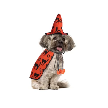 POPETPOP 2ks Halloween Pet Kostým Nastaviť Pet Plášť a Klobúk Auta Zábavný Pes, Mačka Cosplay Kostým na Halloween Cosplay Party (Veľkosť