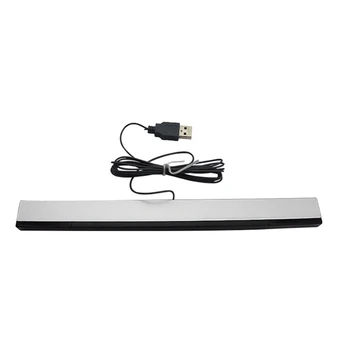 Pre Wii Sensor Bar Silver Sensor Bar Plastové Sensor Bar Káblové Prijímače IR Signálu Ray USB Konektor Náhrada Za Nitendo Diaľkové