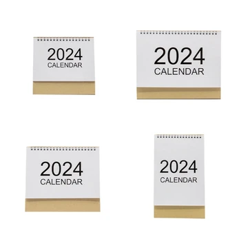 Prenosné 2024 Mini Stolový Kalendár na Štúdium Prostredia a Riadenie Času N0HC