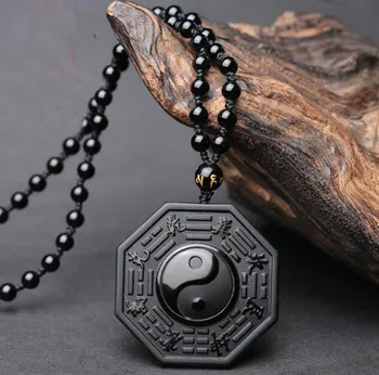 prírodný kameň Quartz crystal Čierny Obsidián ručne Vyrezávané Klebety Šťastie, Amulet Prívesok pre kutilov, šperky, takže náhrdelník