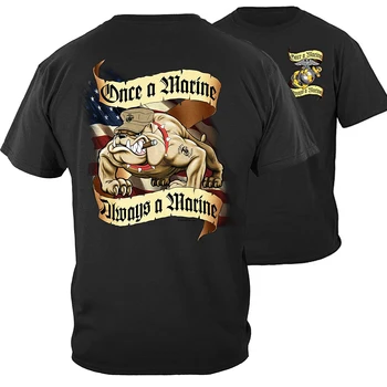 Raz Morských Vždy Marine. US Marine Corps Felhunter Vlasteneckej T-Tričko 100% Bavlna O-Krku Krátky Rukáv Ležérne Pánske T-shirt