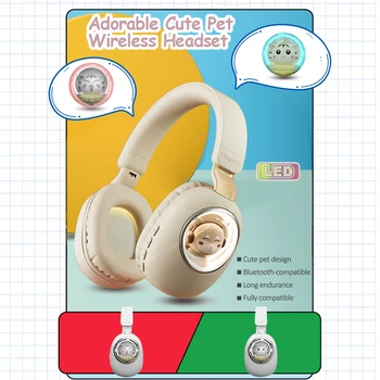 Roztomilé Zvieratko Headset LED Bezdrôtového pripojenia Bluetooth-Kompatibilné Slúchadlá s Mikrofónom Žiariace Slúchadlá pre Deti/Deti/Dievčatá Dary