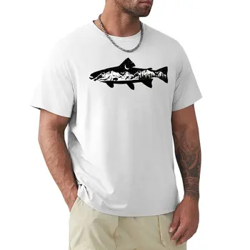 Ryby A Horské Pstruh Fishin Relaxovať 10 T-shirt Čerstvé Pohybu Top Tee Tvorivé Fitness USA Veľkosť