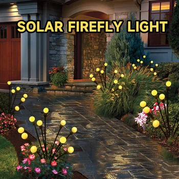 Solárne Firefly LED Osvetlenie Vonkajšie Záhradné Dekorácie Solárne Kosačky Ľahké Nepremokavé Krajiny Nádvorie Svetlo Terasa Balkón Dekor