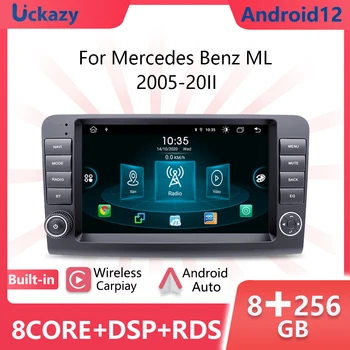 Uckazy 8 Core 2 Din Android 12 autorádia Pre Mercades Benz M TRIEDA ML W164 X164 ML350 GL500 GL320 ML320 GL350 GL350 GL450 Multimediálnu GPS Navigáciu, Audio Stereo Hlava Jednotky Carplay 8GB RDS DWP