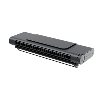 USB Office Prenosné Leafless Plnenie Ventilátor Silné Visí Displej Ventilátor (Čierna,1 Sada)
